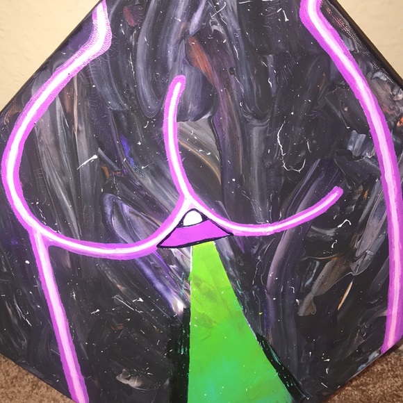 Space booty handmade painting - Picture 2 of 3
